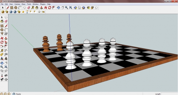 Creation of chess board with pawns: Step 4